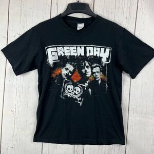 Vintage Green‎ Day Small Anvil Casual T-Shirt Black Women Cotton